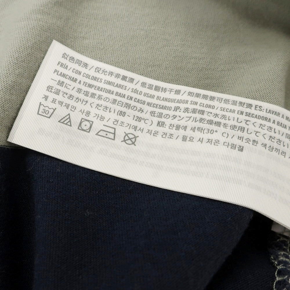 【中古】【未使用】アバクロンビー アンド フィッチ Abercrombie &amp; Fitch コットン ボーダー Vネック 半袖Ｔシャツ セージグリーン系xネイビー【 S 】【 状態ランクS 】【 メンズ 】