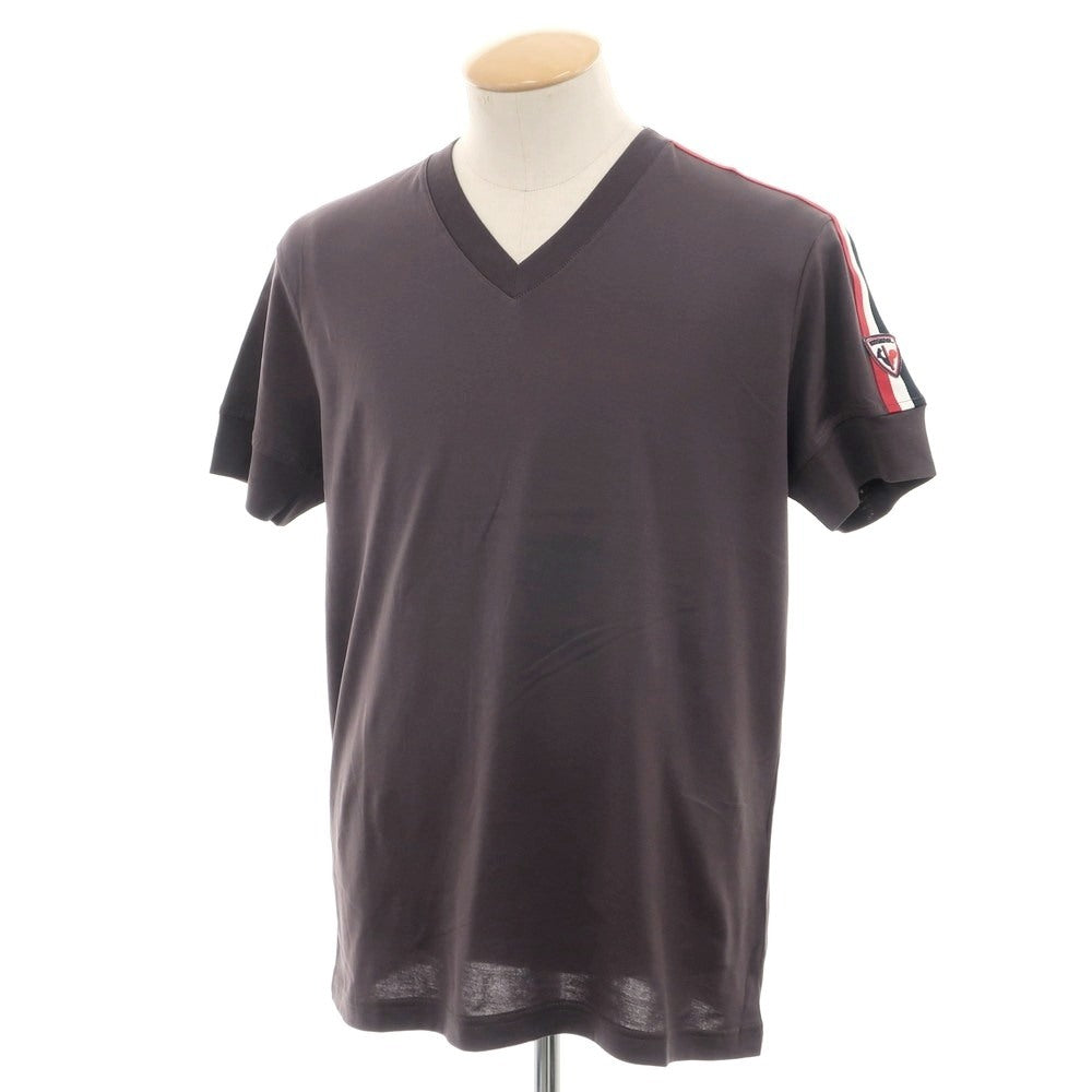【中古】ロシニョール Rossignol コットン Vネック 半袖Ｔシャツ ダークグレー【 46 】【 状態ランクA 】【 メンズ 】