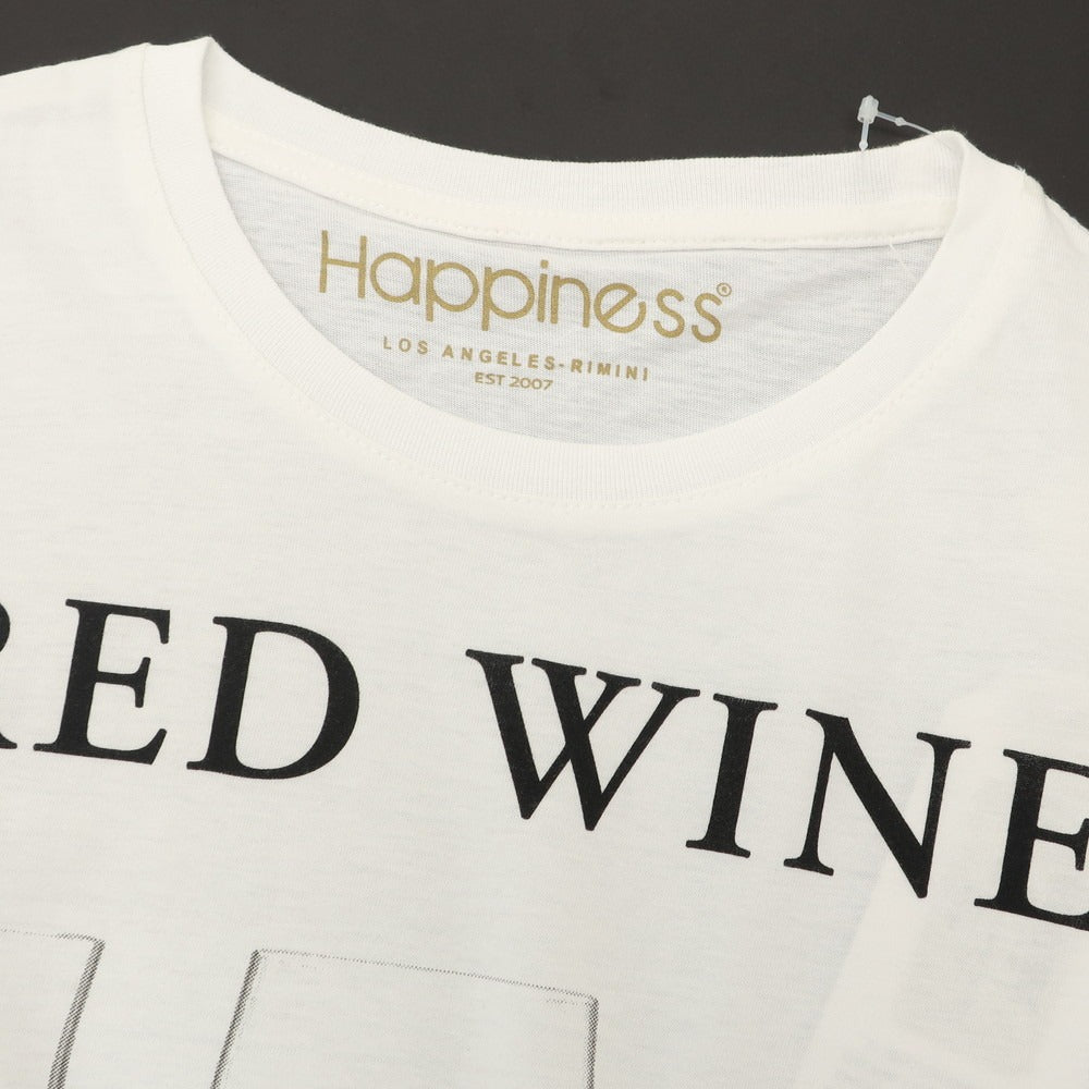 【中古】ハピネス Happiness コットン クルーネック 半袖Ｔシャツ ホワイト【 S 】【 状態ランクA 】【 メンズ 】