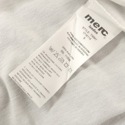 【中古】メルク ロンドン Merc London コットン クルーネック 半袖Ｔシャツ ホワイト【 S 】【 状態ランクB 】【 メンズ 】