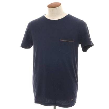 【中古】【未使用】ヒューゴボス HUGO BOSS コットン クルーネック ポケット 半袖Ｔシャツ ネイビー【 M 】【 状態ランクS 】【 メンズ 】