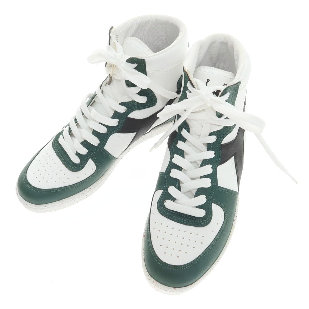 【中古】【未使用】ディアドラ Diadora Mi Basket 2030 スニーカー ホワイトxグリーン【 27 】【 状態ランクS 】【 メンズ 】