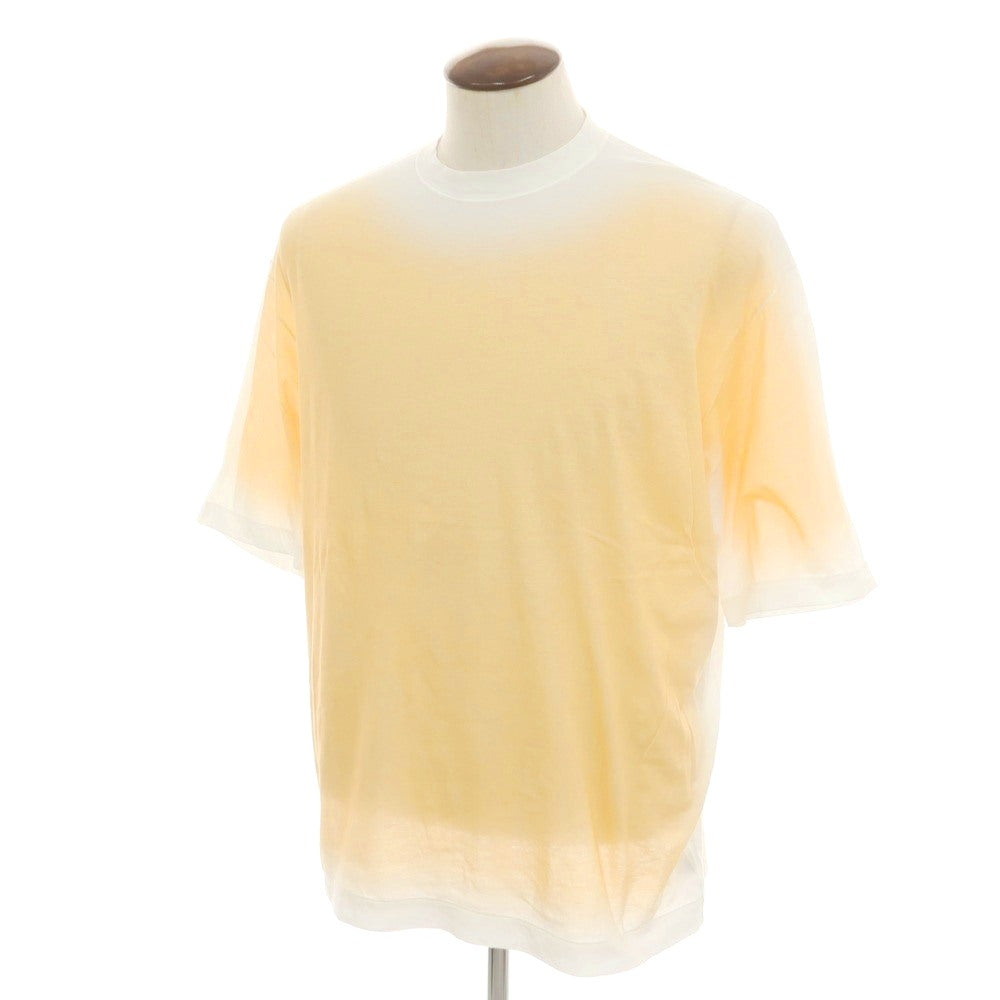 【中古】グッド ピープル グッド ステッチング グッド プロダクト GOOD PEOPLE GOOD STITCHING GOOD PRODUCT 2025年春夏 コットン系 クルーネック 半袖Ｔシャツ ライトオレンジxホワイト【 表記なし（L位） 】【 状態ランクB 】【 メンズ 】 [DPD]