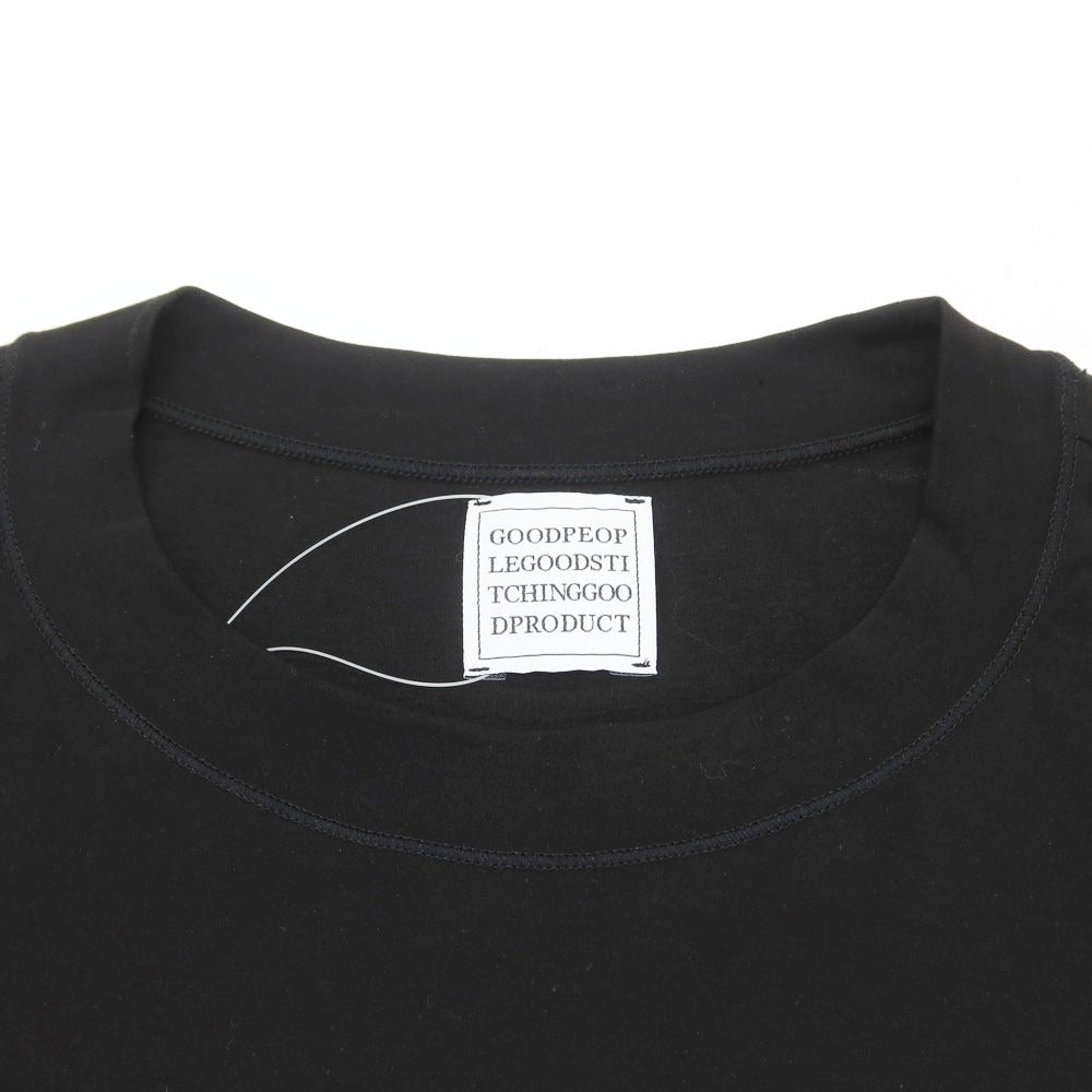 [Used] GOOD PEOPLE GOOD STITCHING GOOD PRODUCT Spring/Summer 2025 Cotton Crew Neck Short Sleeve T-Shirt Black [L] [Condition Rank A] [Men&