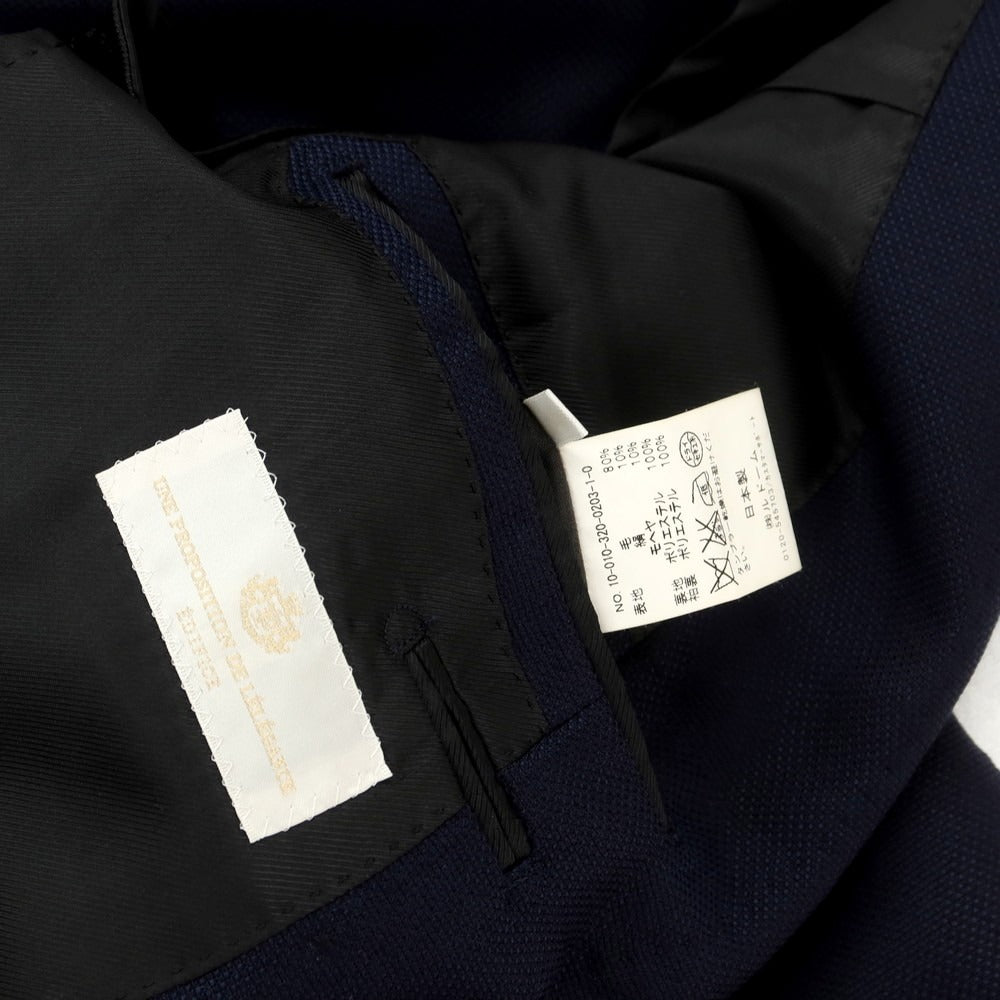 [Used] EDIFICE Wool Silk Tailored Jacket Navy [46] [Condition Rank C] [Men&