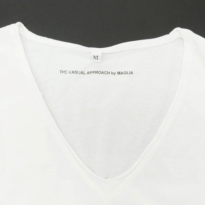 [Used] MAGLIA Cotton V-neck short-sleeve T-shirt White [M] [Condition Rank B] [Men&