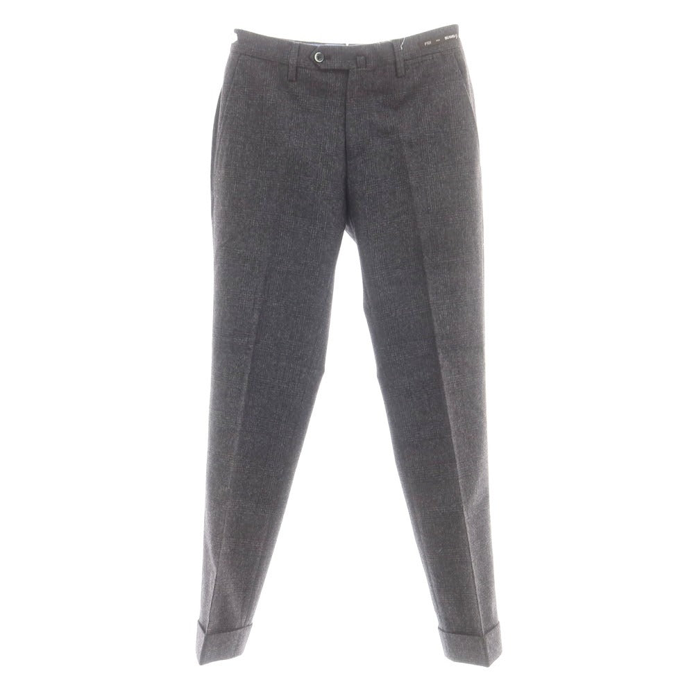 【中古】ピーティーゼロウーノ PT01 BEAMS F別注 ウール チェック ドレススラックスパンツ グレー【 42 】【 状態ランクA 】【 メンズ 】