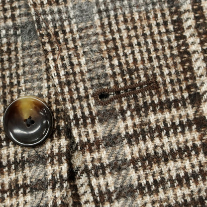 【中古】サルトリア ラトーレ SARTORIA LATORRE ウールアルパカ チェック テーラードジャケット ブラウンxベージュ【 46 】【 状態ランクB 】【 メンズ 】