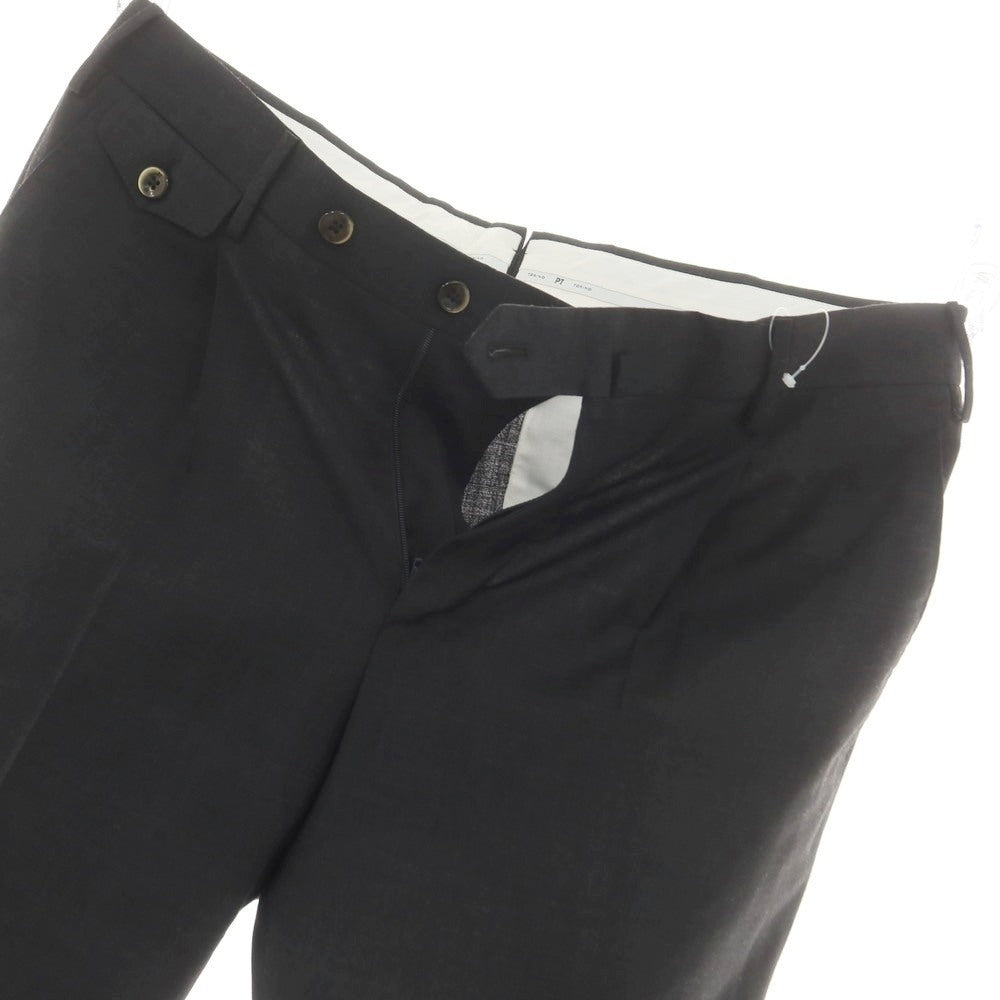 [Used] PT Torino PT TORINO TECHNO WASHABLE WOOL Stretch Polyester Wool Dress Slacks Pants Charcoal [48] [Condition Rank A] [Men&