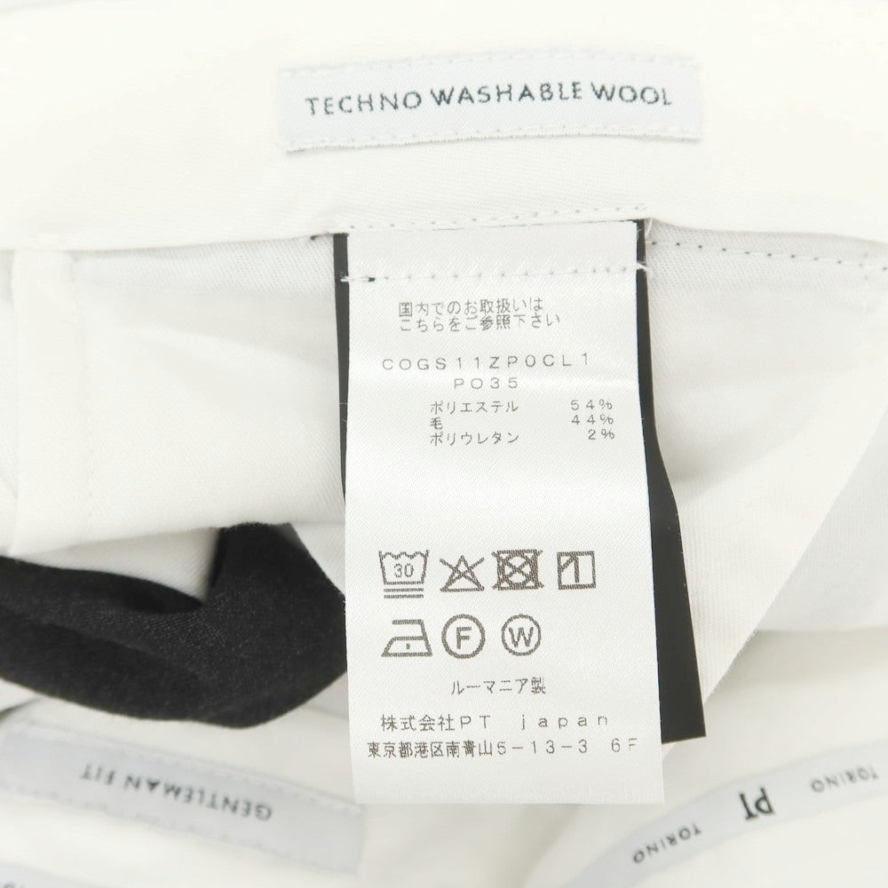 [Used] PT Torino PT TORINO TECHNO WASHABLE WOOL Stretch Polyester Wool Dress Slacks Pants Charcoal [48] [Condition Rank A] [Men&