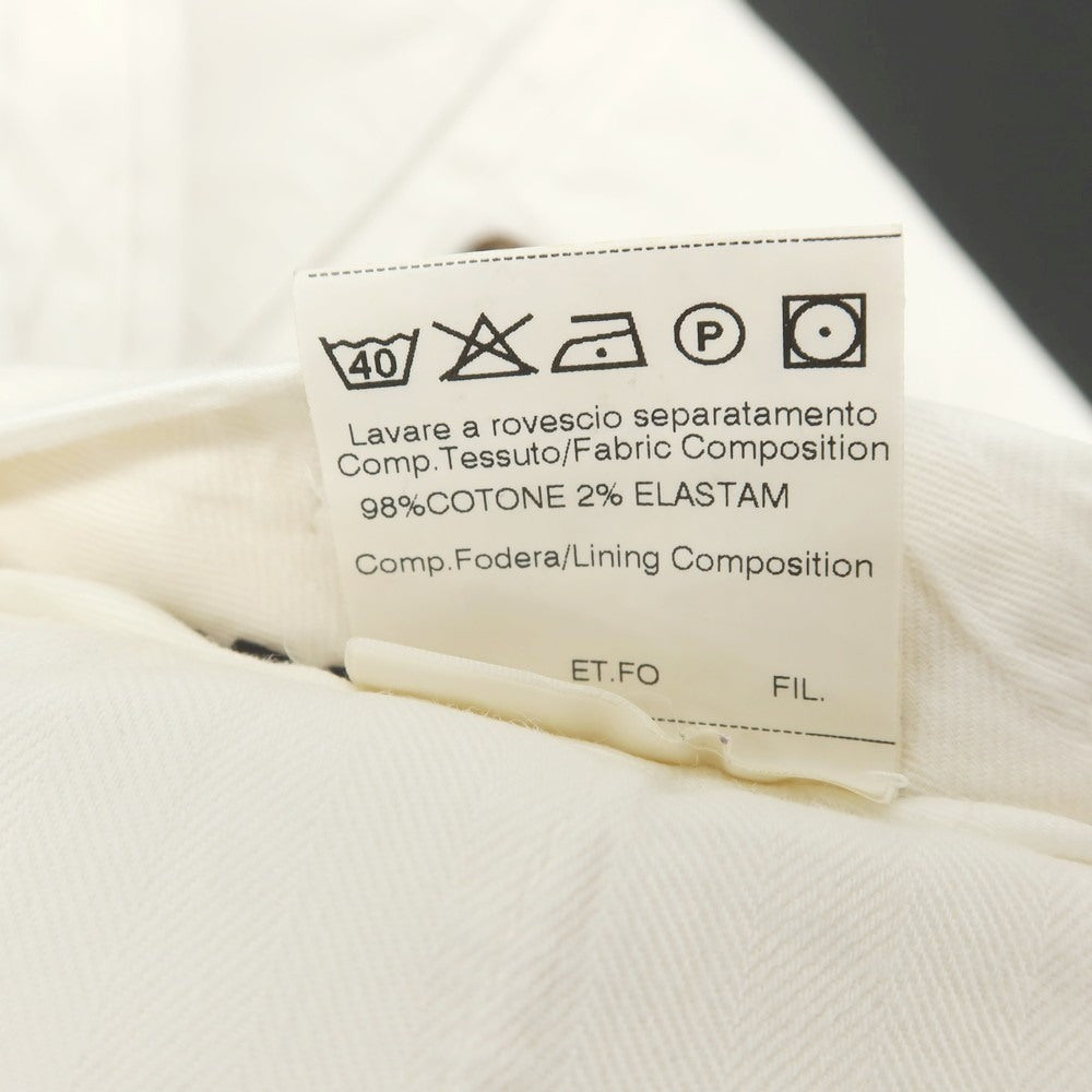 [Used] GERMANO Stretch Cotton Casual Slacks Pants White [46] [Condition Rank C] [Men&