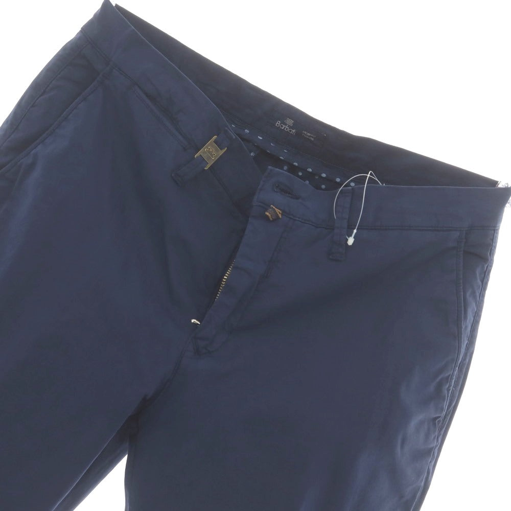 [Used] Barbati Stretch Cotton Casual Slacks Pants Navy [46] [Condition Rank B] [Men&