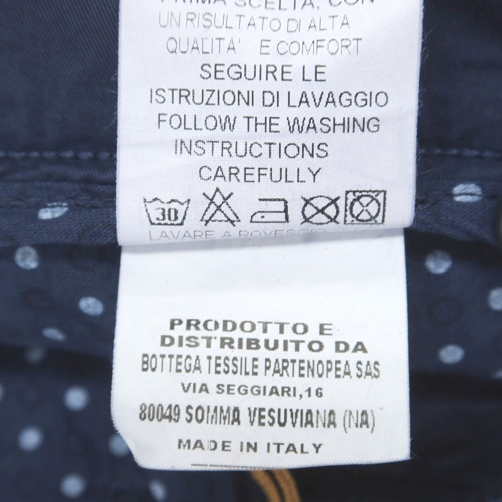 [Used] Barbati Stretch Cotton Casual Slacks Pants Navy [46] [Condition Rank B] [Men&