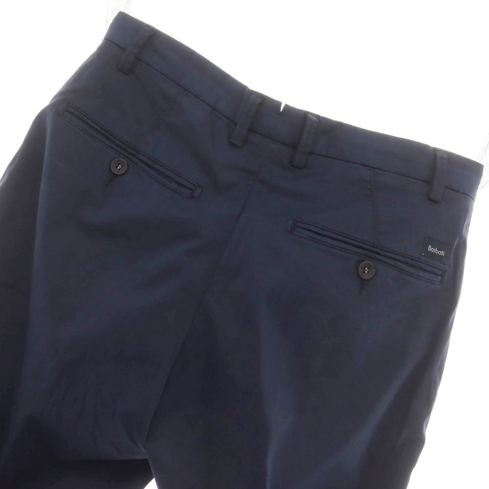[Used] Barbuti Stretch Cotton Casual Slacks Pants Navy [46] [Condition Rank B] [Men&