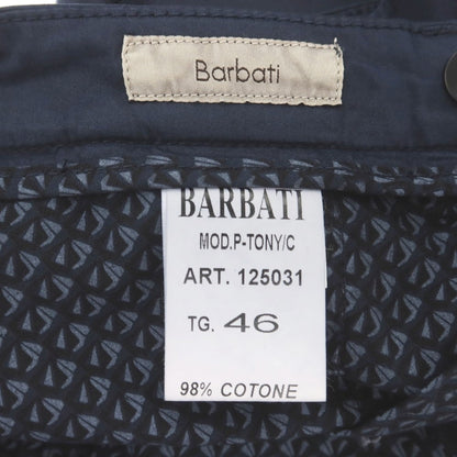 [Used] Barbuti Stretch Cotton Casual Slacks Pants Navy [46] [Condition Rank B] [Men&