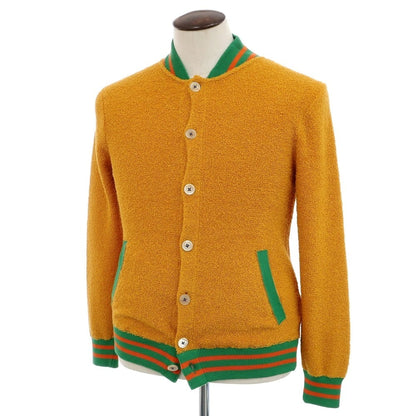 [New] GALLIA Cotton Nylon Knit Blouson Orange x Green [48] [Condition Rank N] [Men&