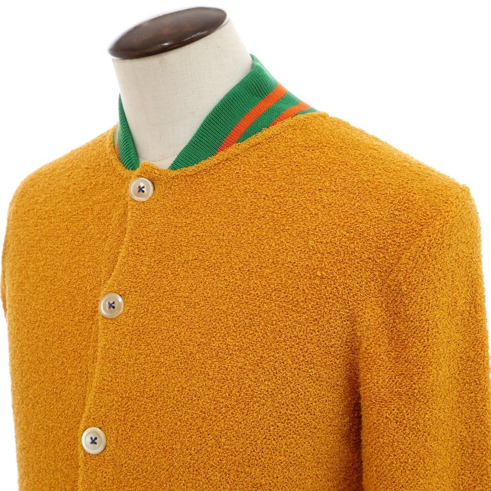 [New] GALLIA Cotton Nylon Knit Blouson Orange x Green [48] [Condition Rank N] [Men&