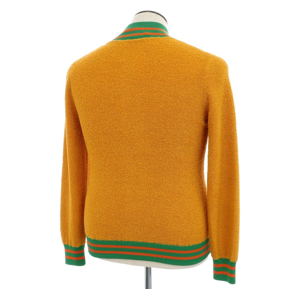 [New] GALLIA Cotton Nylon Knit Blouson Orange x Green [48] [Condition Rank N] [Men&