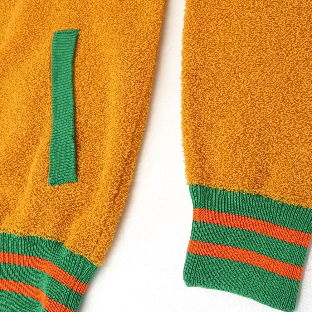 [New] GALLIA Cotton Nylon Knit Blouson Orange x Green [48] [Condition Rank N] [Men&