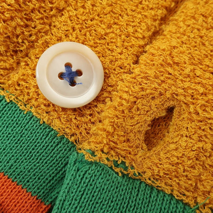 [New] GALLIA Cotton Nylon Knit Blouson Orange x Green [48] [Condition Rank N] [Men&