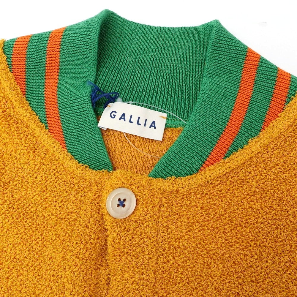 【新品】ガリア GALLIA コットンナイロン ニットブルゾン オレンジ系xグリーン【サイズ52】【 状態ランクN 】【 メンズ 】[EPD]