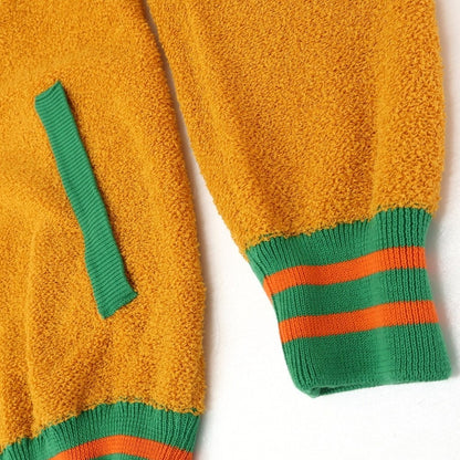 [New] GALLIA Cotton Nylon Knit Blouson Orange x Green [52] [Condition Rank N] [Men&
