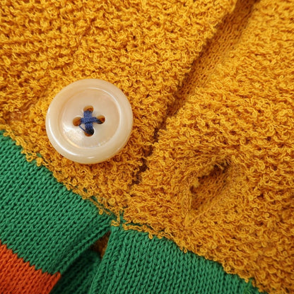 [New] GALLIA Cotton Nylon Knit Blouson Orange x Green [52] [Condition Rank N] [Men&