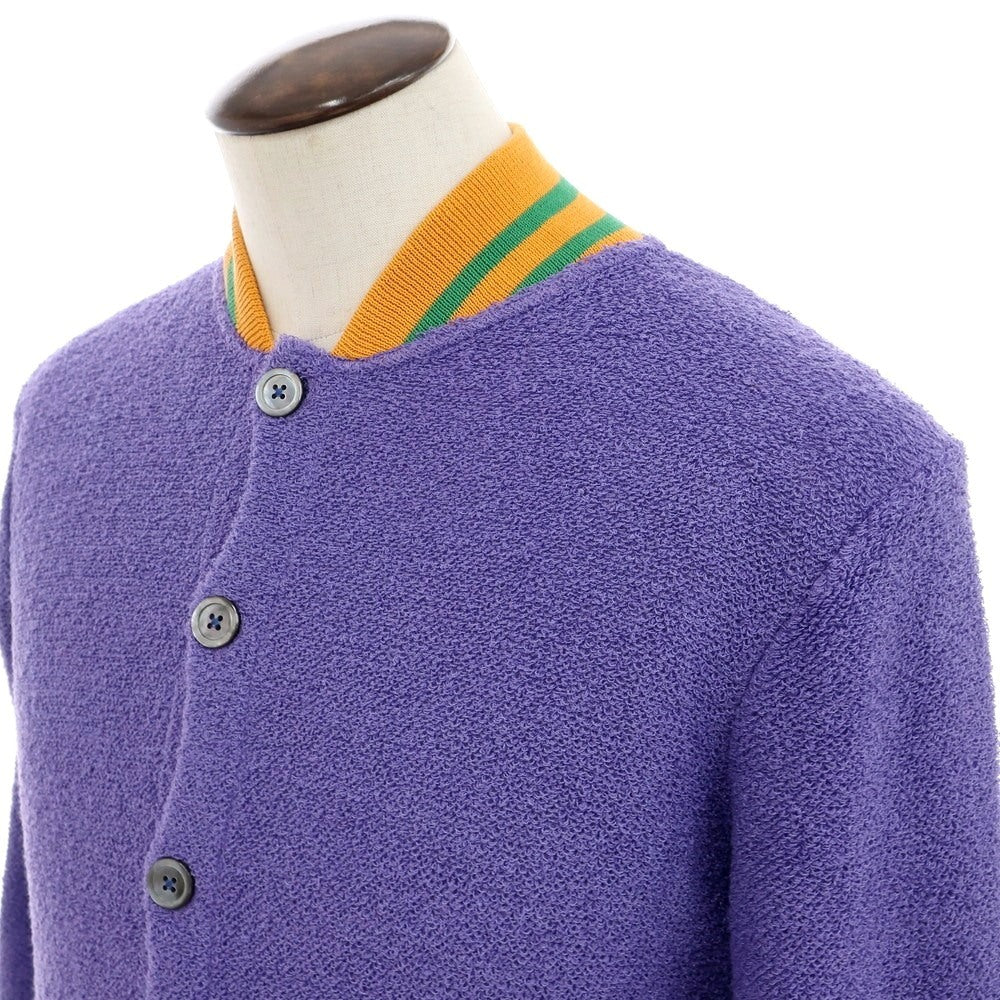 【新品】ガリア GALLIA コットンナイロン ニットブルゾン パープルxオレンジ系【サイズ50】【 状態ランクN 】【 メンズ 】[EPD]