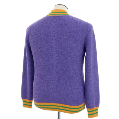 [New] GALLIA Cotton Nylon Knit Blouson Purple x Orange [50] [Condition Rank N] [Men&