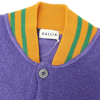 [New] GALLIA Cotton Nylon Knit Blouson Purple x Orange [50] [Condition Rank N] [Men&