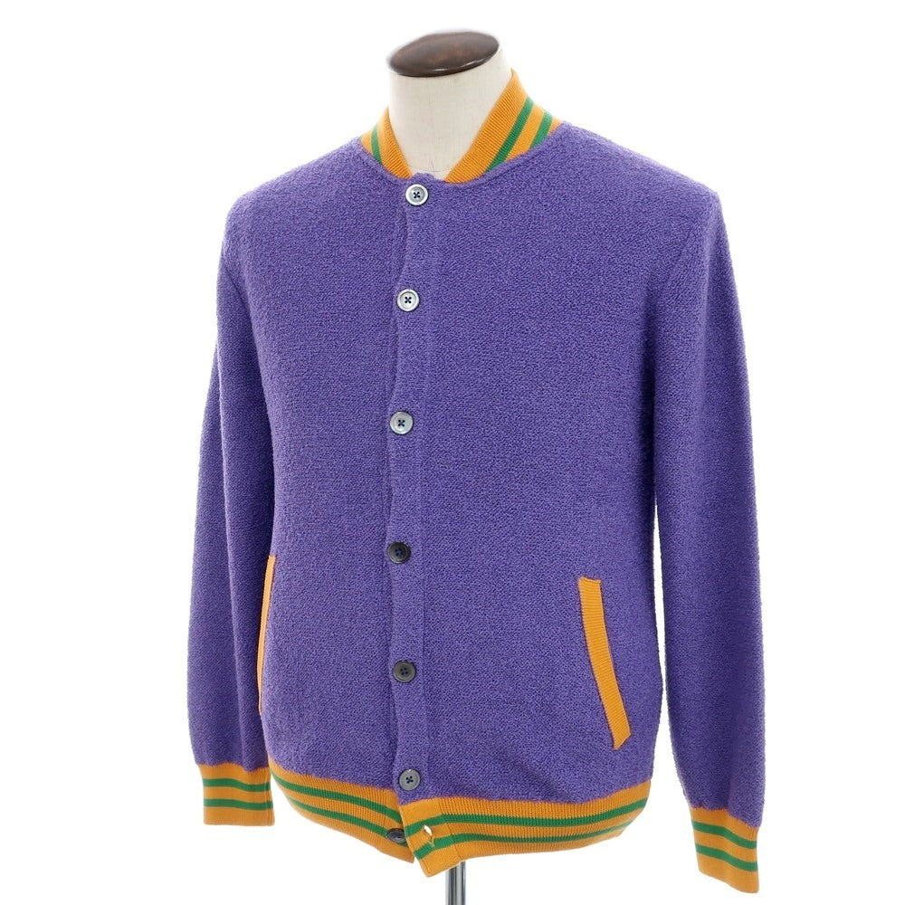 【新品】ガリア GALLIA コットンナイロン ニットブルゾン パープルxオレンジ系【 52 】【 状態ランクN 】【 メンズ 】