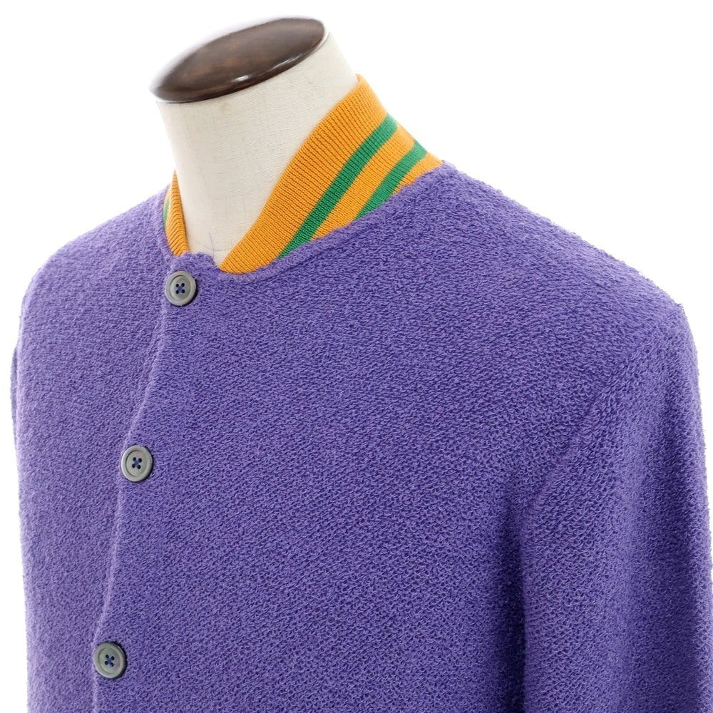 【新品】ガリア GALLIA コットンナイロン ニットブルゾン パープルxオレンジ系【 サイズ52 】【 状態ランクN 】【 メンズ 】 [DPD]