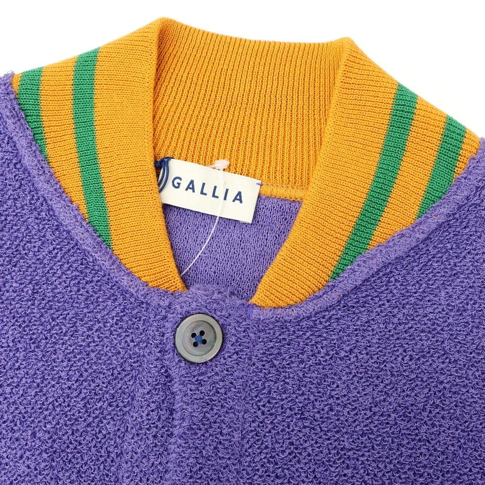 【新品】ガリア GALLIA コットンナイロン ニットブルゾン パープルxオレンジ系【 サイズ52 】【 状態ランクN 】【 メンズ 】 [DPD]