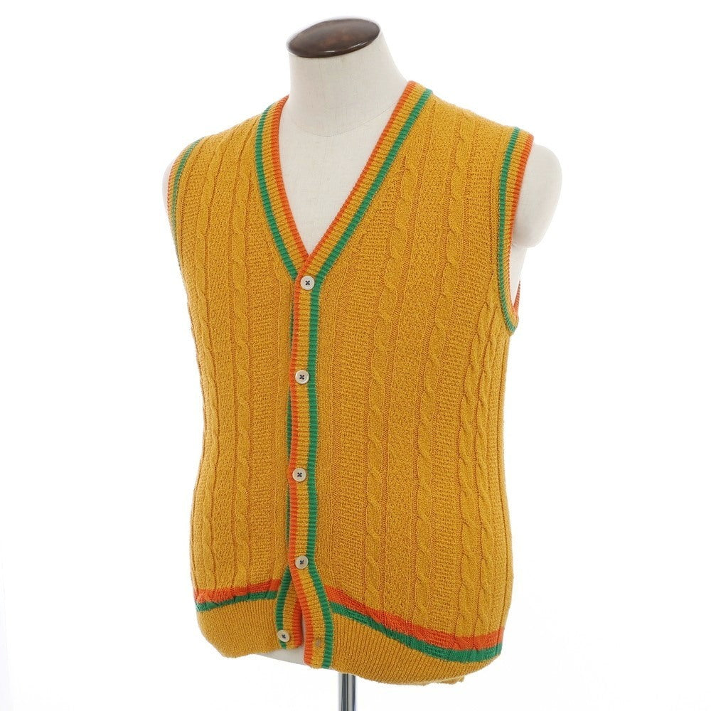 [New] GALLIA Cotton Nylon Knit Vest Orange [48] [Condition Rank N] [Men&