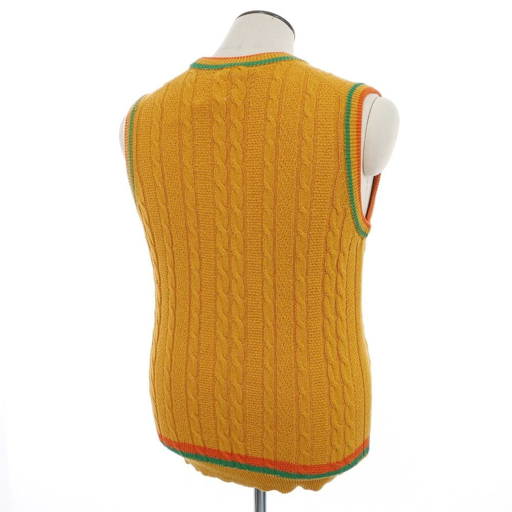 [New] GALLIA Cotton Nylon Knit Vest Orange [48] [Condition Rank N] [Men&