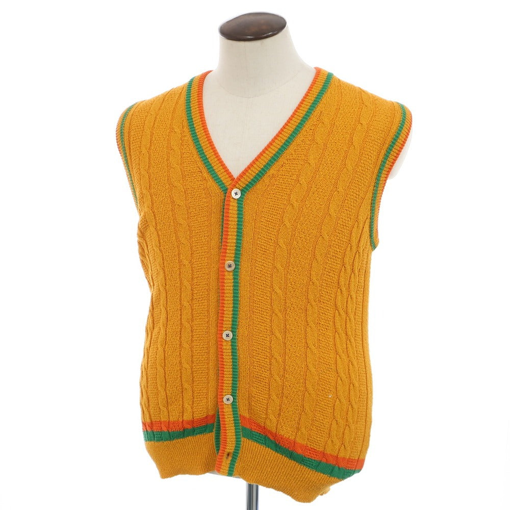 [New] GALLIA Cotton Nylon Knit Vest Orange [50] [Condition Rank N] [Men&