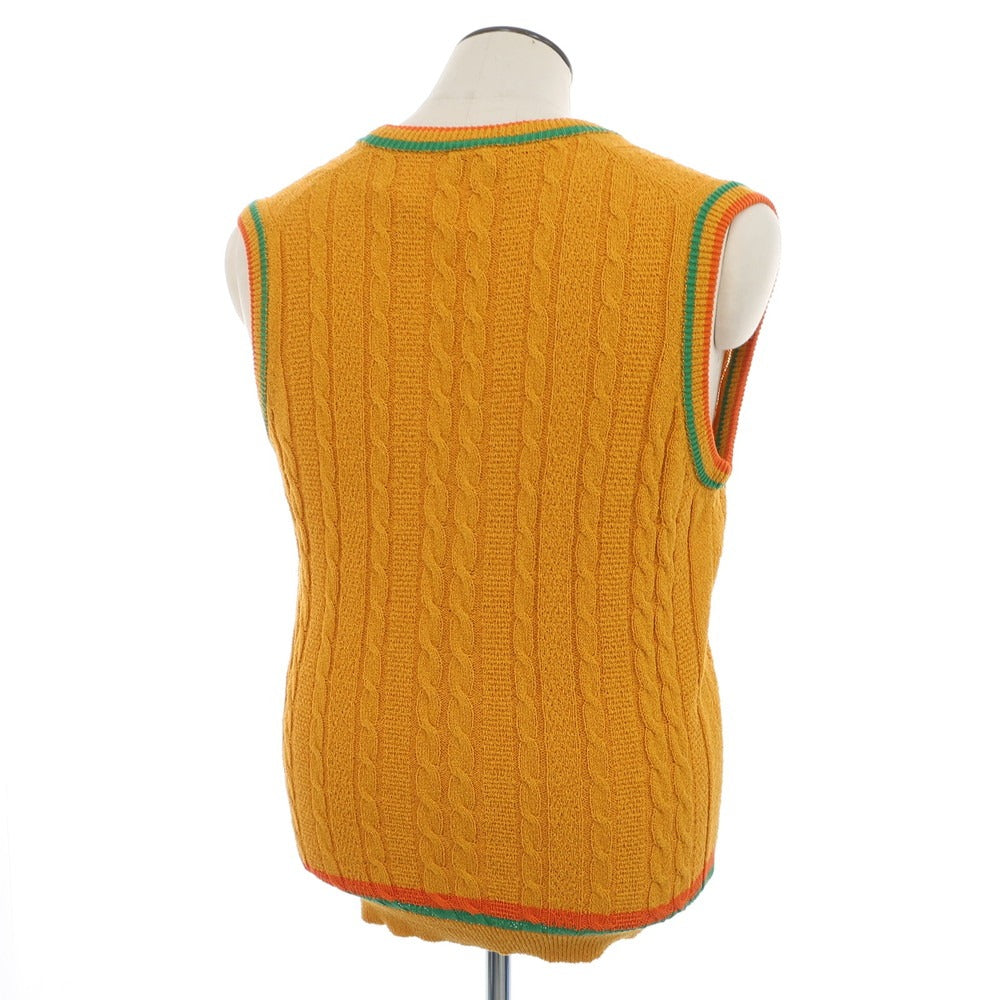 [New] GALLIA Cotton Nylon Knit Vest Orange [50] [Condition Rank N] [Men&