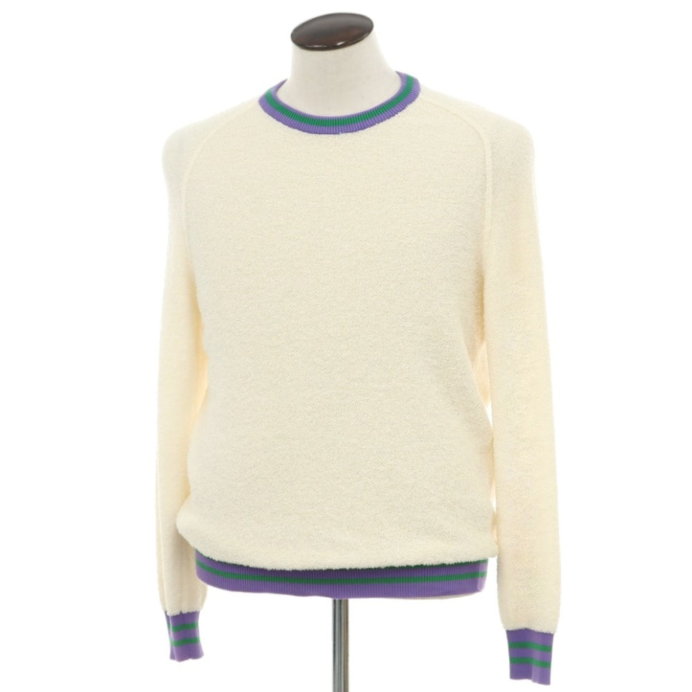 [New] GALLIA Cotton Nylon Crew Neck Pullover Knit Ivory [50] [Condition Rank N] [Men&