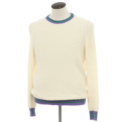[New] GALLIA Cotton Nylon Crew Neck Pullover Knit Ivory [50] [Condition Rank N] [Men&