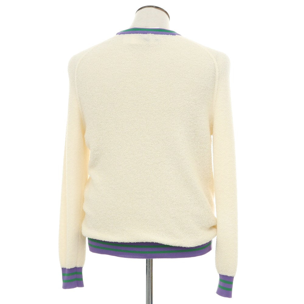 [New] GALLIA Cotton Nylon Crew Neck Pullover Knit Ivory [50] [Condition Rank N] [Men&