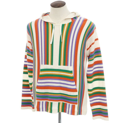 [New] GALLIA Linen Cotton Knit Pullover Hoodie Multicolor [50] [Condition Rank N] [Men&