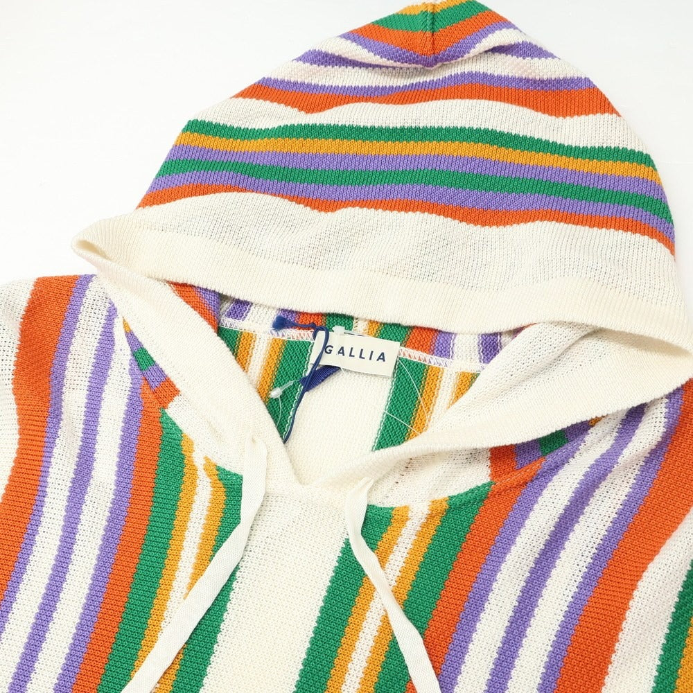 [New] GALLIA Linen Cotton Knit Pullover Hoodie Multicolor [50] [Condition Rank N] [Men&