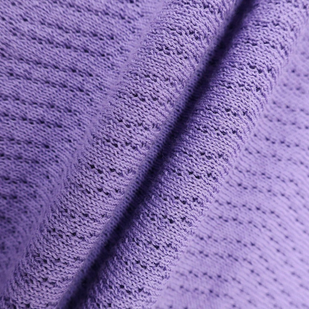 [New] GALLIA High Gauge Cotton Short Sleeve Polo Knit Purple [46] [Condition Rank N] [Men&