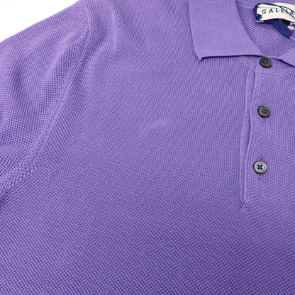 [New Outlet] GALLIA Cotton Long Sleeve Polo Knit Purple [46] [Condition Rank N-] [Men&