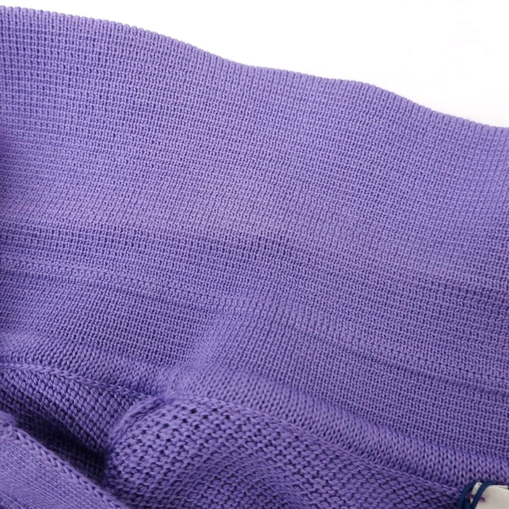 [New Outlet] GALLIA Cotton Long Sleeve Polo Knit Purple [46] [Condition Rank N-] [Men&