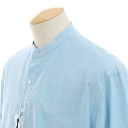 [New] DOPPIAA Cotton Band Collar Pullover Shirt Light Blue x Pink [S] [Condition Rank N] [Men&
