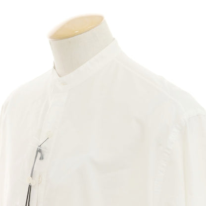 [New Outlet] DOPPIAA Cotton Band Collar Pullover Shirt White x Sax [S] [Condition Rank N-] [Men&