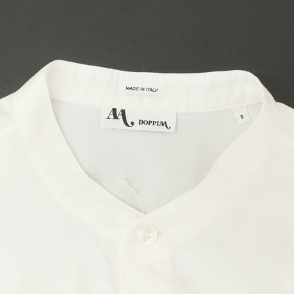 [New Outlet] DOPPIAA Cotton Band Collar Pullover Shirt White x Sax [S] [Condition Rank N-] [Men&