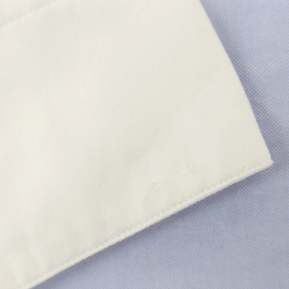 [New Outlet] DOPPIAA Cotton Band Collar Pullover Shirt White x Sax [S] [Condition Rank N-] [Men&