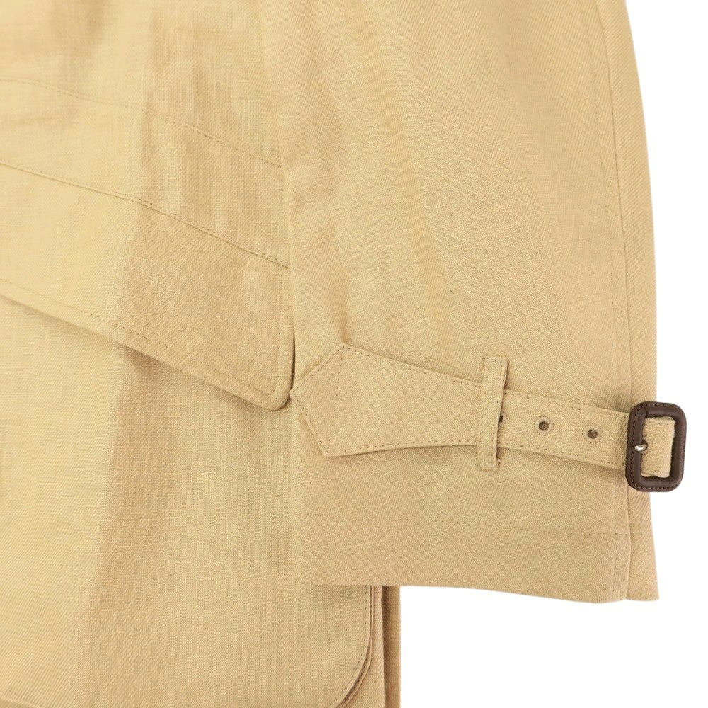 【新品アウトレット】グレンフェル GRENFELL Chepstow リネン ベルテッド ステンカラーコート ベージュ【サイズ38】【 状態ランクN- 】【 メンズ 】